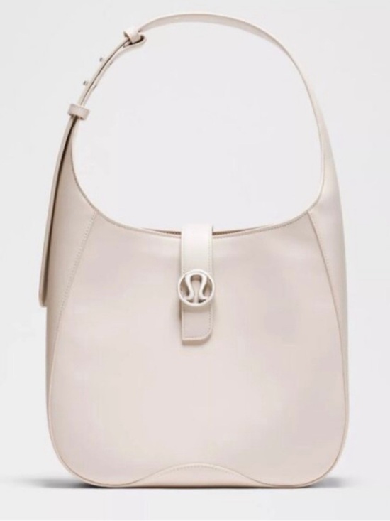lululemon athletica Handbags - Lululemon Cactus Leather Alternative Shoulder Bag White 8L NWT Dust Bag Vegan